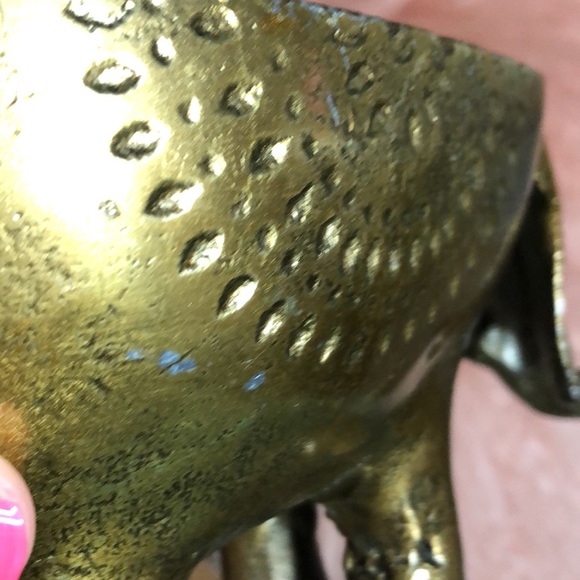 NWOT Anthropologie brass Ezzie elephant planter. Never used. Adorable!! - Picture 8 of 9